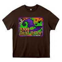Chocolate Brown Witch's Hat 100 That Witch Heavy Core Tee - Jasminsmagicworld