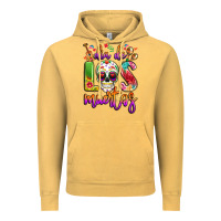 Vintage Mustard dia de los muertos Vintage Hoodie - LillyAllenDesigns