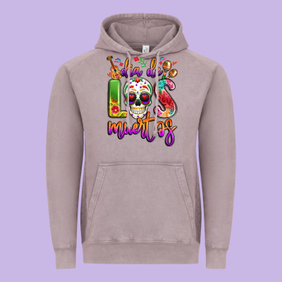 Dia De Los Muertos Vintage Hoodie Designed By Lillyallendesigns