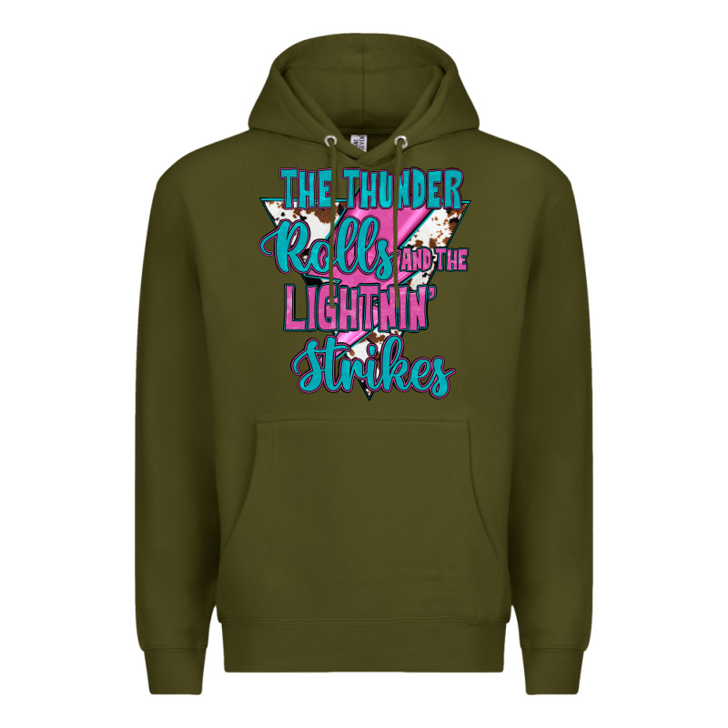 The Thunder Rolls And The Lıghtnıng Strikes Premium Hoodie by JahusDesignShop | Teevron