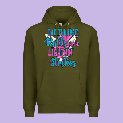 The Thunder Rolls And The Lıghtnıng Strikes Premium Hoodie Designed By Jahusdesignshop