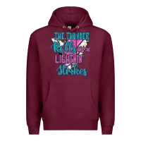 Burgundy The Thunder Rolls And The Lıghtnıng Strikes Premium Hoodie - JahusDesignShop