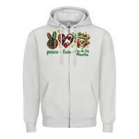 Dove Grey Peace love dia de los muertos Mexico Zipper Hoodie - HowdyJamesFarm