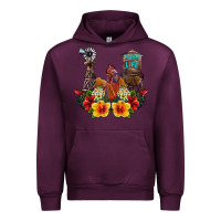 Mauve Wine farm life rooster Urban Hoodie - SublimationCraftShop