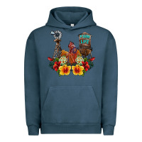 Pigment Midnight Navy farm life rooster Urban Hoodie - SublimationCraftShop