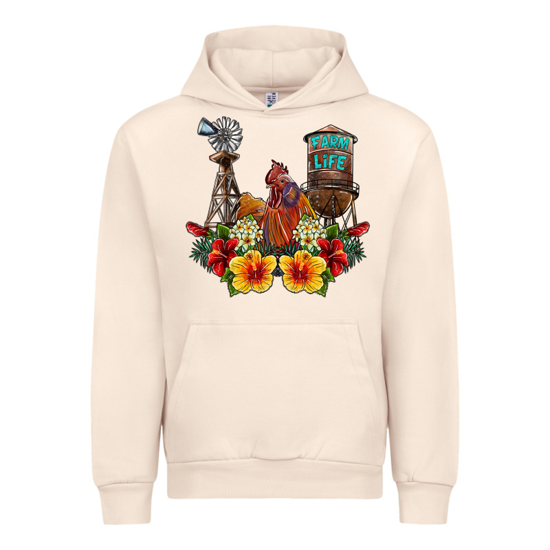 Farm Life Rooster Urban Hoodie by SublimationCraftShop | Teevron