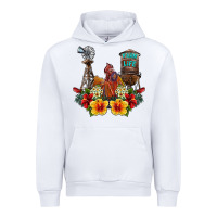 White farm life rooster Urban Hoodie - SublimationCraftShop