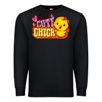 Black one cute chick Premium Sweatshirt - FaDigitalArtStudio