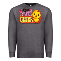 Charcoal Heather one cute chick Premium Sweatshirt - FaDigitalArtStudio
