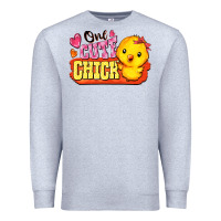 Heather Grey one cute chick Premium Sweatshirt - FaDigitalArtStudio