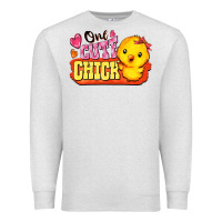 Oatmeal Heather one cute chick Premium Sweatshirt - FaDigitalArtStudio