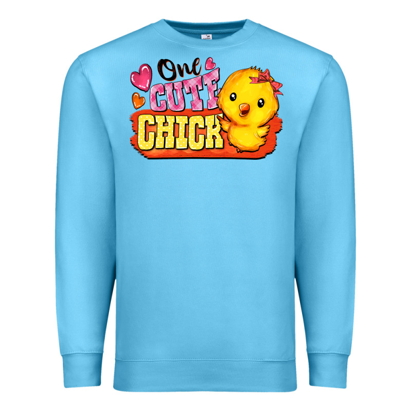 One Cute Chick Premium Sweatshirt by FaDigitalArtStudio | Teevron