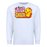 White one cute chick Premium Sweatshirt - FaDigitalArtStudio