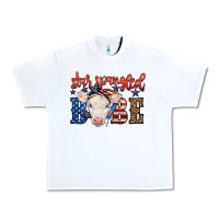 White Western Star Spangled Baby Cow Urban Heavy Tee - LillyAllenDesigns