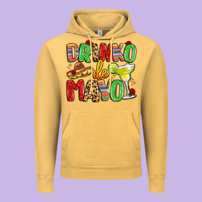 Drinko De Mayo Vintage Hoodie Designed By Lillyallendesigns