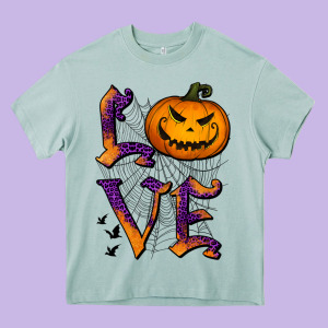 Love Halloween Heavy Core Tee Designed By Jasminsmagicworld