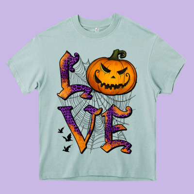 Love Halloween Heavy Core Tee Designed By Jasminsmagicworld