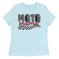 Baby Blue moto mama Ladies Tee - MaliasSmallBusiness
