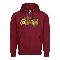 Burgundy Love like Jesus St. Patrick's Zipper Hoodie - CowGirlArtShop