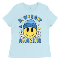 Baby Blue down right amazing Ladies Tee - MaliasSmallBusiness