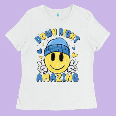 Down Right Amazing Ladies Tee Designed By Maliassmallbusiness