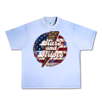 Grape Ice Western Stars and Stripes 4th of July Urban Heavy Tee - LillyAllenDesigns