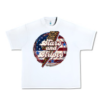 White Western Stars and Stripes 4th of July Urban Heavy Tee - LillyAllenDesigns