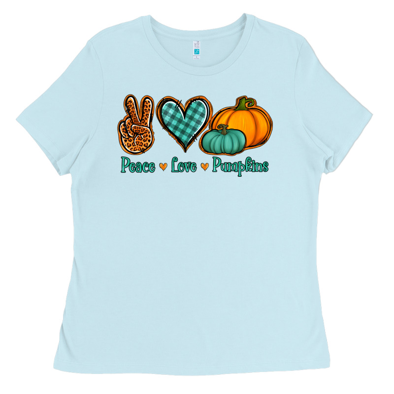 Peace Love Pumpkins Ladies Tee by Jasminsmagicworld | Teevron