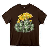 Chocolate Brown texas rainbow cactus Heavy Core Tee - LillyAllenDesigns