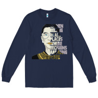 Navy RBG Ruth Bader Ginsburg Women Belong In All Places Long Sleeve Tee - Bettercallsaul