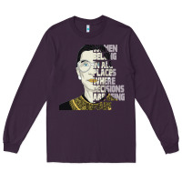 Plum RBG Ruth Bader Ginsburg Women Belong In All Places Long Sleeve Tee - Bettercallsaul