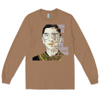 Toasted Coconut RBG Ruth Bader Ginsburg Women Belong In All Places Long Sleeve Tee - Bettercallsaul