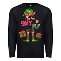 Black im the shy elf elf Premium Sweatshirt - FaDigitalArtStudio