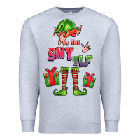 Heather Grey im the shy elf elf Premium Sweatshirt - FaDigitalArtStudio