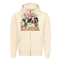 Sandshell Happy Easter Heifers Easter Day Zipper Hoodie - CowGirlArtShop