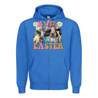 True Royal Happy Easter Heifers Easter Day Zipper Hoodie - CowGirlArtShop
