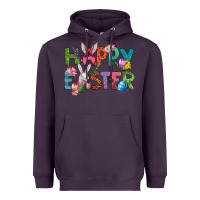 Plum Western Happy Easter Heavyweight Hoodie - BundleAndBundleShop