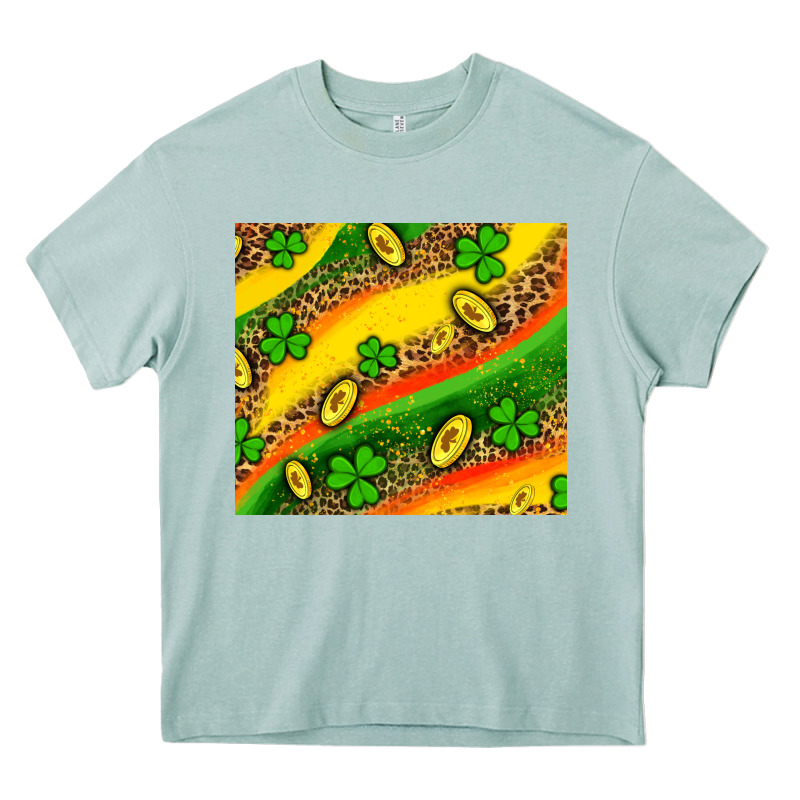 St Patricks Coin And Shamrock Heavy Core Tee by AdoDesignShop | Teevron