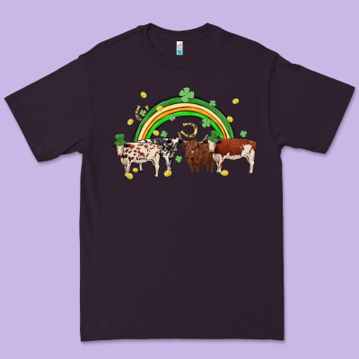 Cow St Patrick Days Premium Tee Designed By Maliassmallbusiness