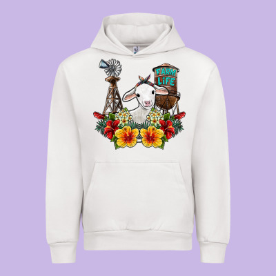 Farm Life Sheep Urban Hoodie Designed By Sublimationcraftshop