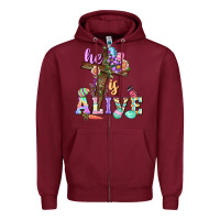 Burgundy He is alive Easter Day Zipper Hoodie - CowGirlArtShop