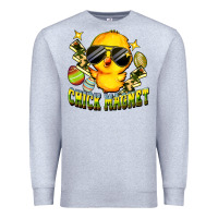 Heather Grey chick magnet Premium Sweatshirt - FaDigitalArtStudio