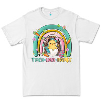 White teach love inspire rainbow Premium Tee - MaliasSmallBusiness