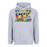 Heather Grey It's okay to be different Autism Heavyweight Hoodie - FaDigitalArtStudio