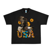 Black Western Usa Eagle 4th of July Urban Heavy Tee - LillyAllenDesigns