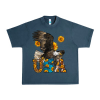 Midnight Navy Western Usa Eagle 4th of July Urban Heavy Tee - LillyAllenDesigns