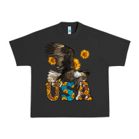 Pigment Black Western Usa Eagle 4th of July Urban Heavy Tee - LillyAllenDesigns