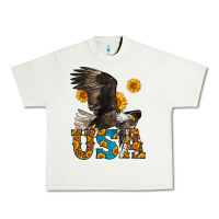 Pistachio Western Usa Eagle 4th of July Urban Heavy Tee - LillyAllenDesigns