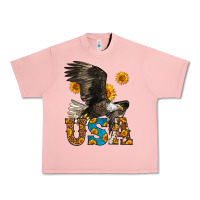 Salmon Western Usa Eagle 4th of July Urban Heavy Tee - LillyAllenDesigns