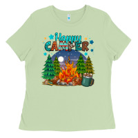 Matcha happy camper Ladies Tee - MaliasSmallBusiness